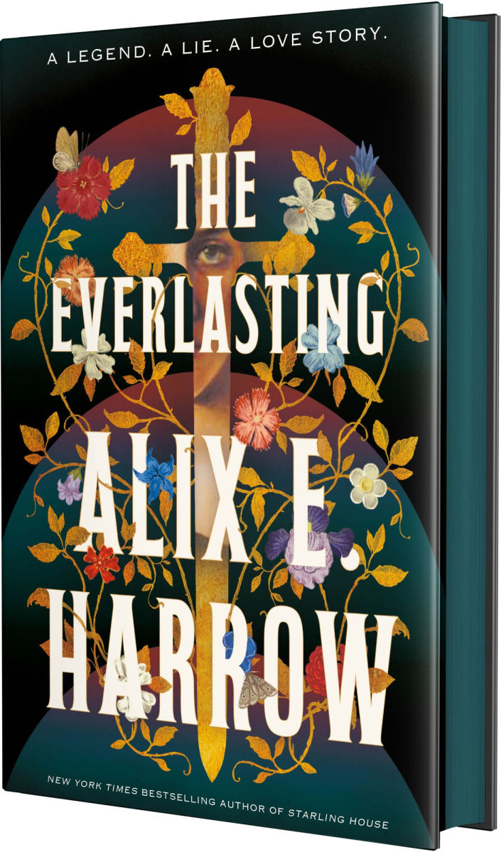 Book cover of 'The Everlasting' by Alix E. Harrow with colorful design and text.