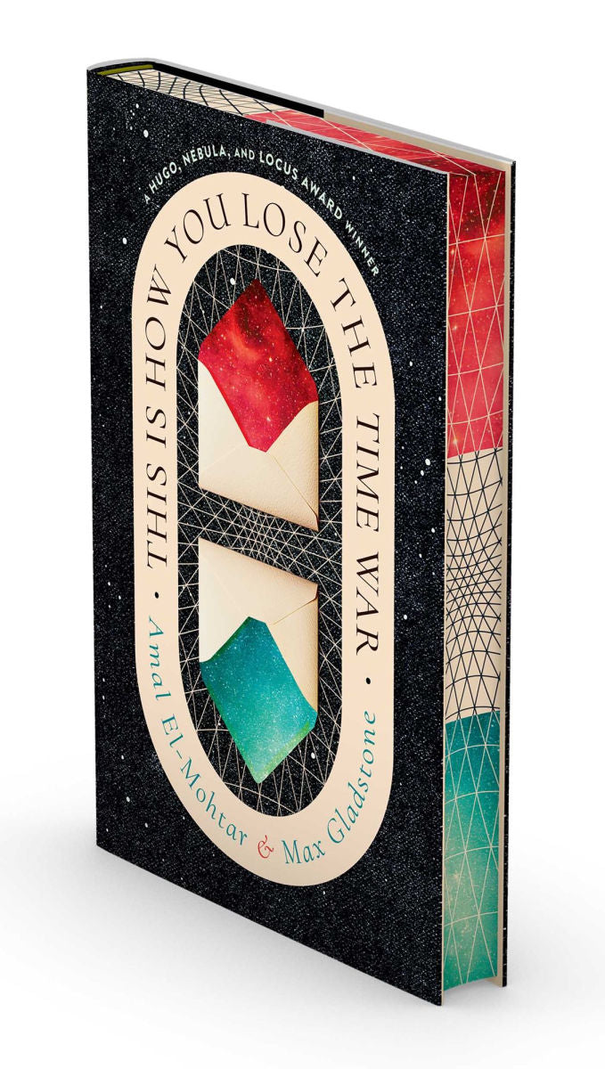 Book cover of 'This Is How You Lose the Time War' with geometric design elements.